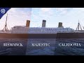 Minecraft: SS Bismarck, RMS Majestic, & HMS Caledonia