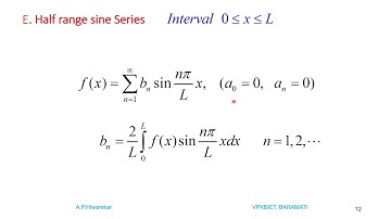 Half Range Fourier Sine Series