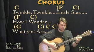 Twinkle Twinkle Little Star - Guitar Cover Lesson in C Major with Chords/Lyrics - Munson