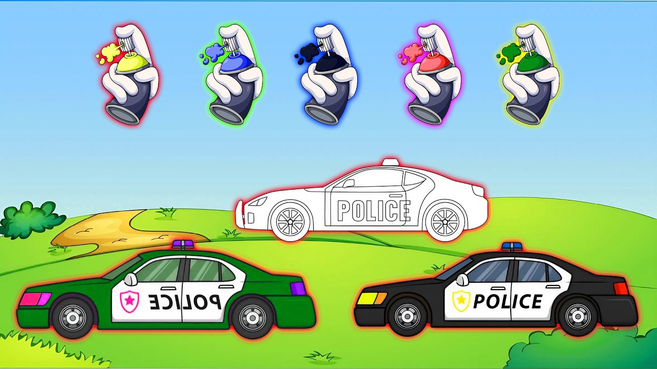 Ultimate Vehicle Puzzle Game 🚓 | Color Matching Challenge | Police Car Assembly Animation