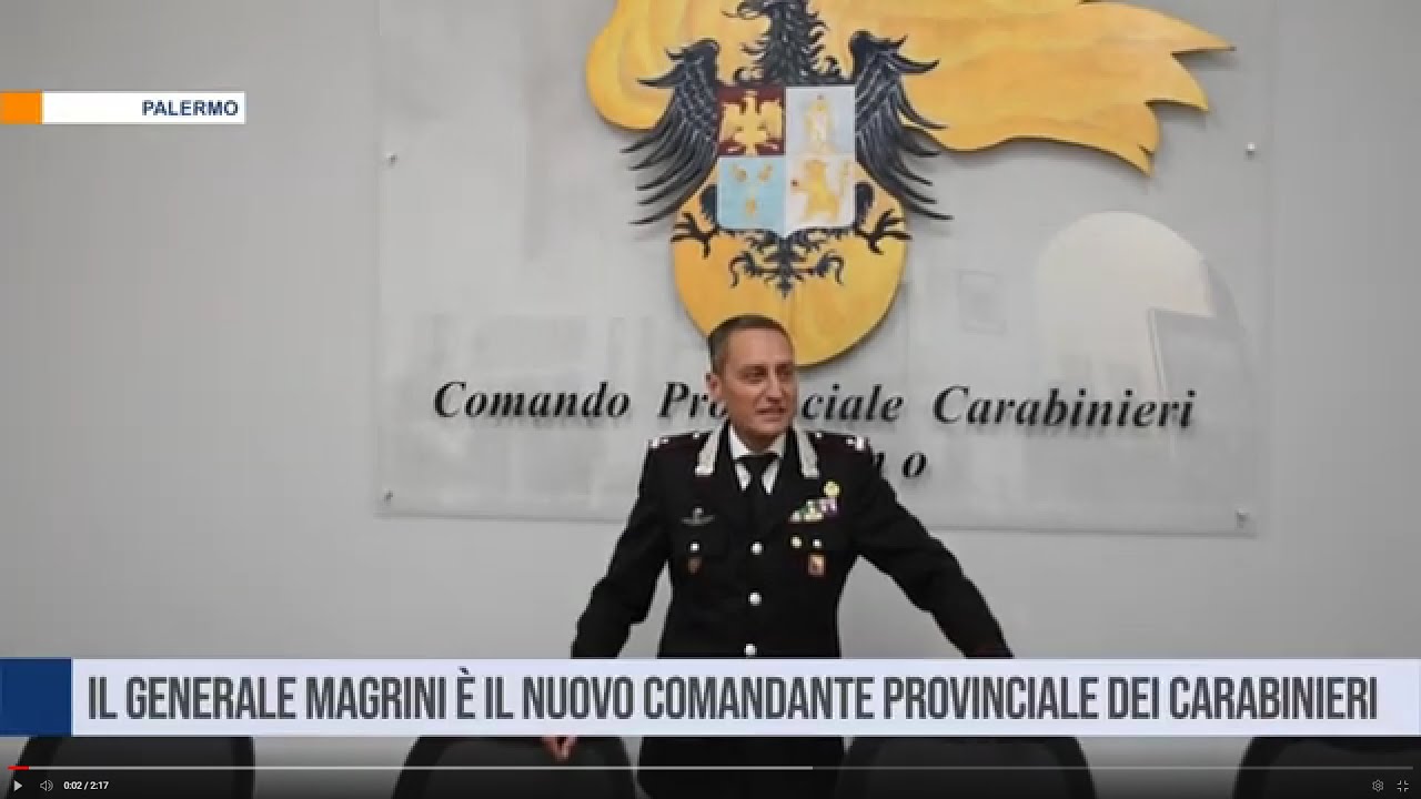 Palermo. Il generale Luciano Magrini è il nuovo comandante provinciale dei carabinieri