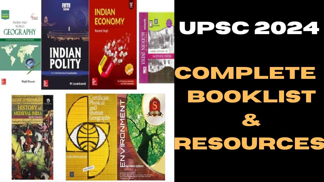 UPSC 2024: Complete Booklist and Resources for prelims and mains|| IAS ...
