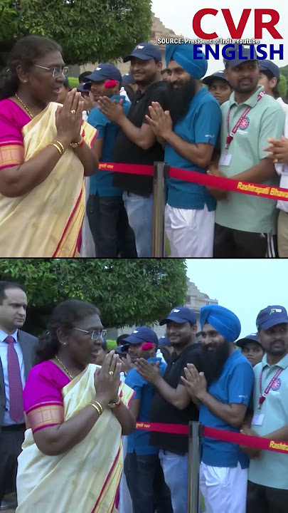 President Droupadi Murmu interacts with sportspersons at Amrit Udyan| CVR ENGLISH