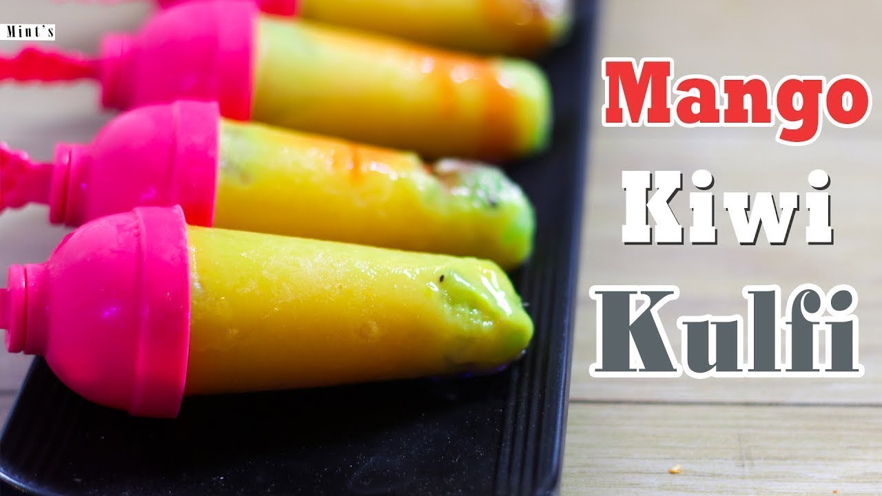 Mango Kiwi Kulfi Recipe in Hindi | Indian Icecream Recipe | MintsRecipes