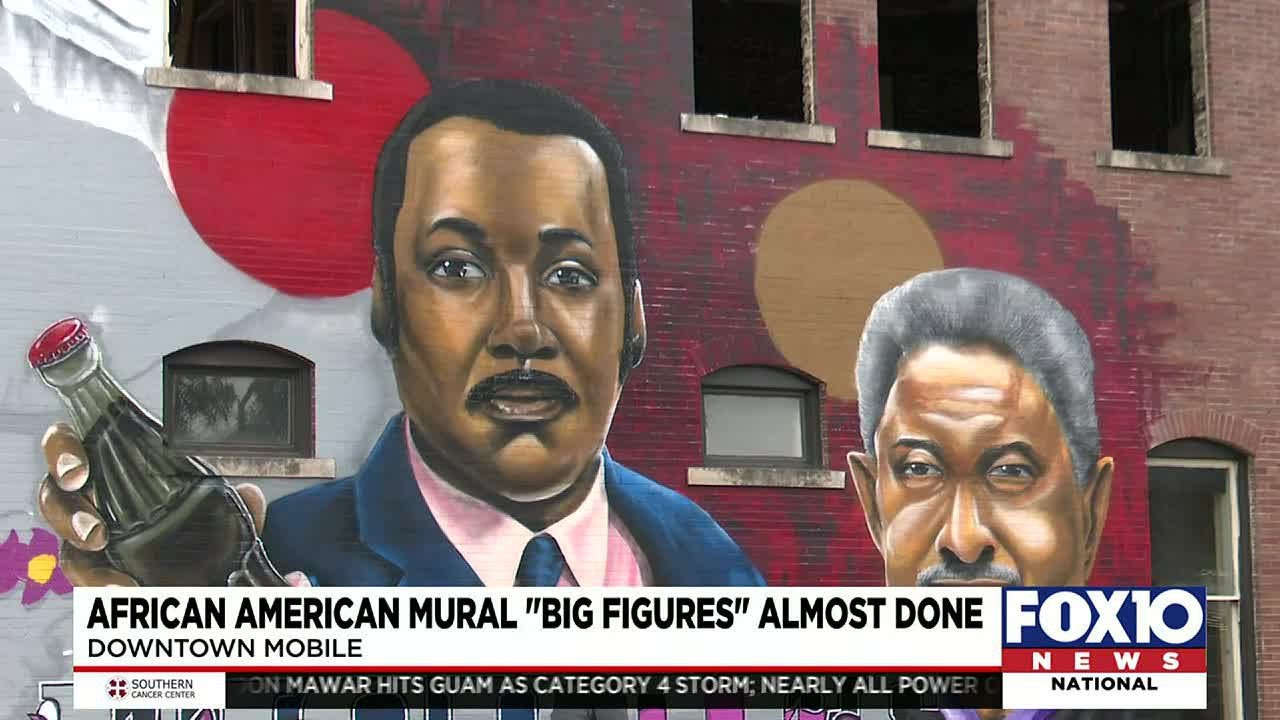 African American mural almost complete downtown YouTube