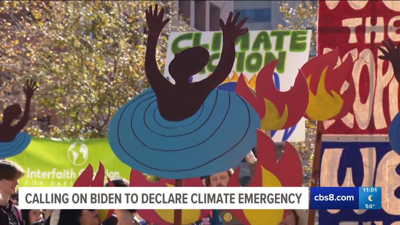 News coverage of the "Biden: Declare a Climate Emergency" rally, 1/21 ...