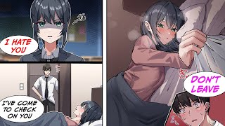 [Manga Dub] I delivered homework to the girl's house who supposedly hates me... [RomCom]