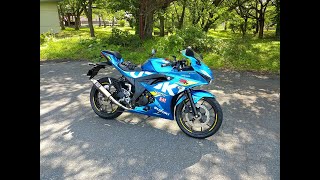 GSX-R125  ヨシムラ GP MAGNUMチタンブルー サイクロンマフラー走行