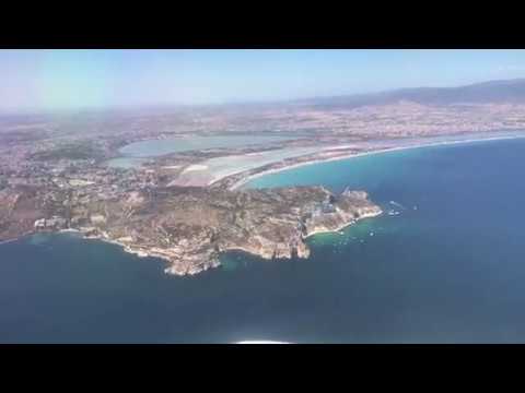 Atterraggio a Cagliari - Landing in Cagliari Sardinia