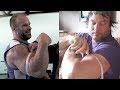 Denis Tsyplenkov's biceps vs Devon Larratt's. Sizes disclosed!