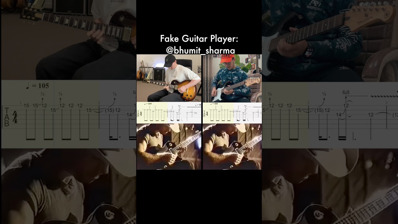 Fake guitar player crops me out of my own videos