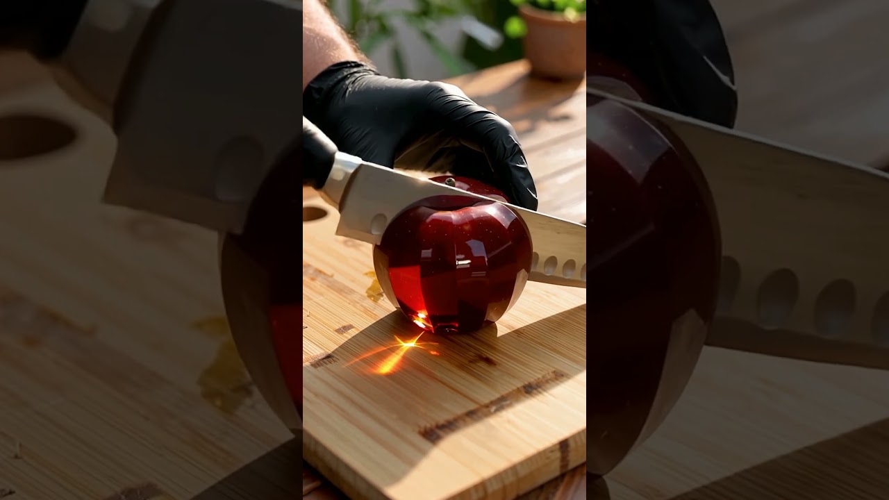 ASMR apple cutting..