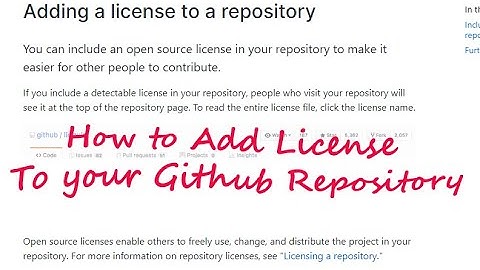 How to Add License to your GitHub Repository? Step by Step Tutorial