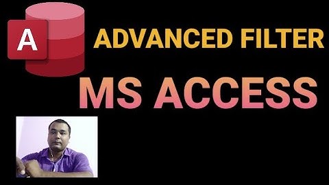 Advance Filter in Ms Access