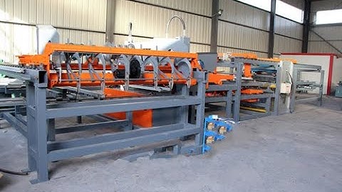 3D fence panel production line welding and bending together