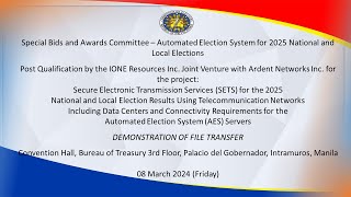 Special Bids and Awards Committee – Automated Election System for 2025 National and Local Elections