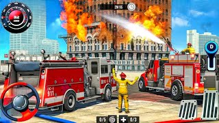 Fire Truck City Rescue Simulator Game: 911 US Emergency Fire Truck Driving! Android Gameplay screenshot 4