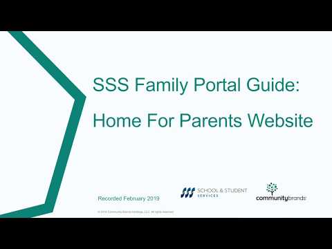 SSS Family Portal: Home For Parents Overview