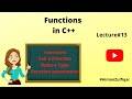 Functions in C++|Declaration &amp; Def| Call a Function| with simple examples |in Urdu |Lecture#13