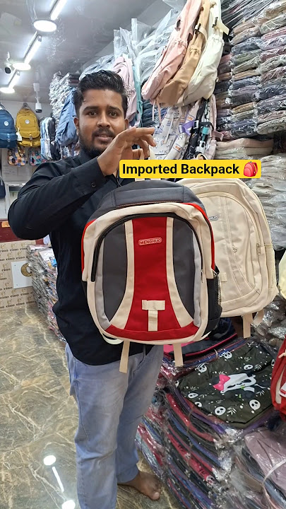 Imported Backpack 🎒 Madanpura Bag Market Mumbai #madanpura #wholesale #shortsfeed #salmankhan #song