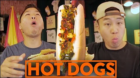 CRAZY HOT DOG FLAVORS (Papaya King NYC) - Fung Bros Food