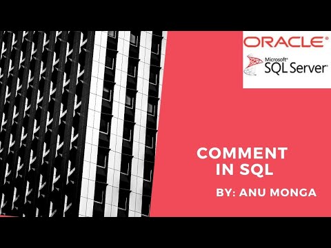 Comments in SQL in Hindi || By Anu Monga