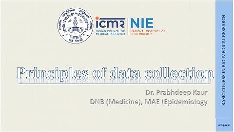 16 Principles of data collection