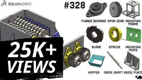How to design a Mini Plastic Shredder Machine #328 |#SolidWorks| | design wth ajay |@DesignWithAjay