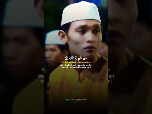 Viral Tiktok! Khoirol Bariyah versi jiharkah (lirik arab, latin dan artinya) #shorts #sholawat #fyp class=