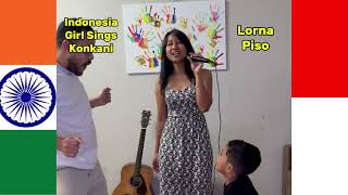 Indonesian Girl Sings Konkani Fun With Family