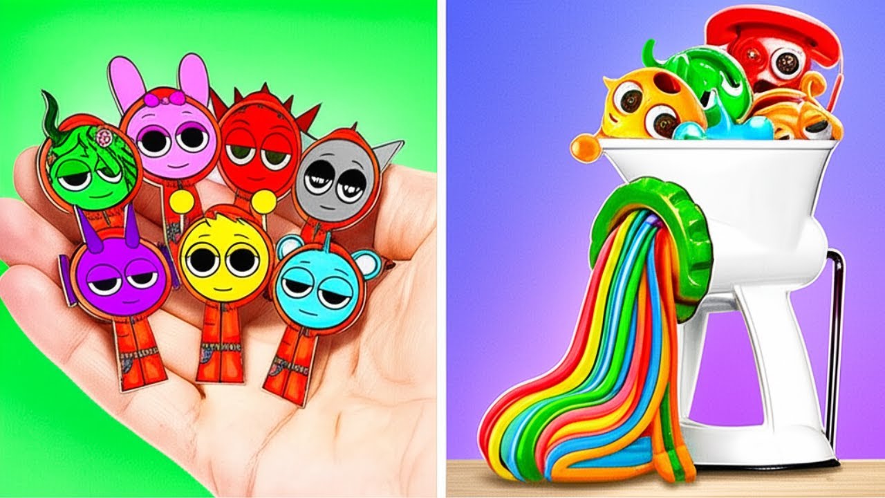 Спасите друзей Sprunki 💜 | Бумажная игра, книги и поделки из картона