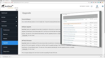 The ZoneDirector Version 10 Administer Menu
