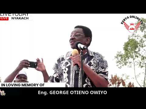 LIVE JAMES ORENGO ATTENDING FUNERAL SERVICE OF THE LATE GEORGE OTIENO NYAKACH KISUMU COUNTY