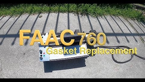 FAAC 760 Gasket Replacement Tutorial