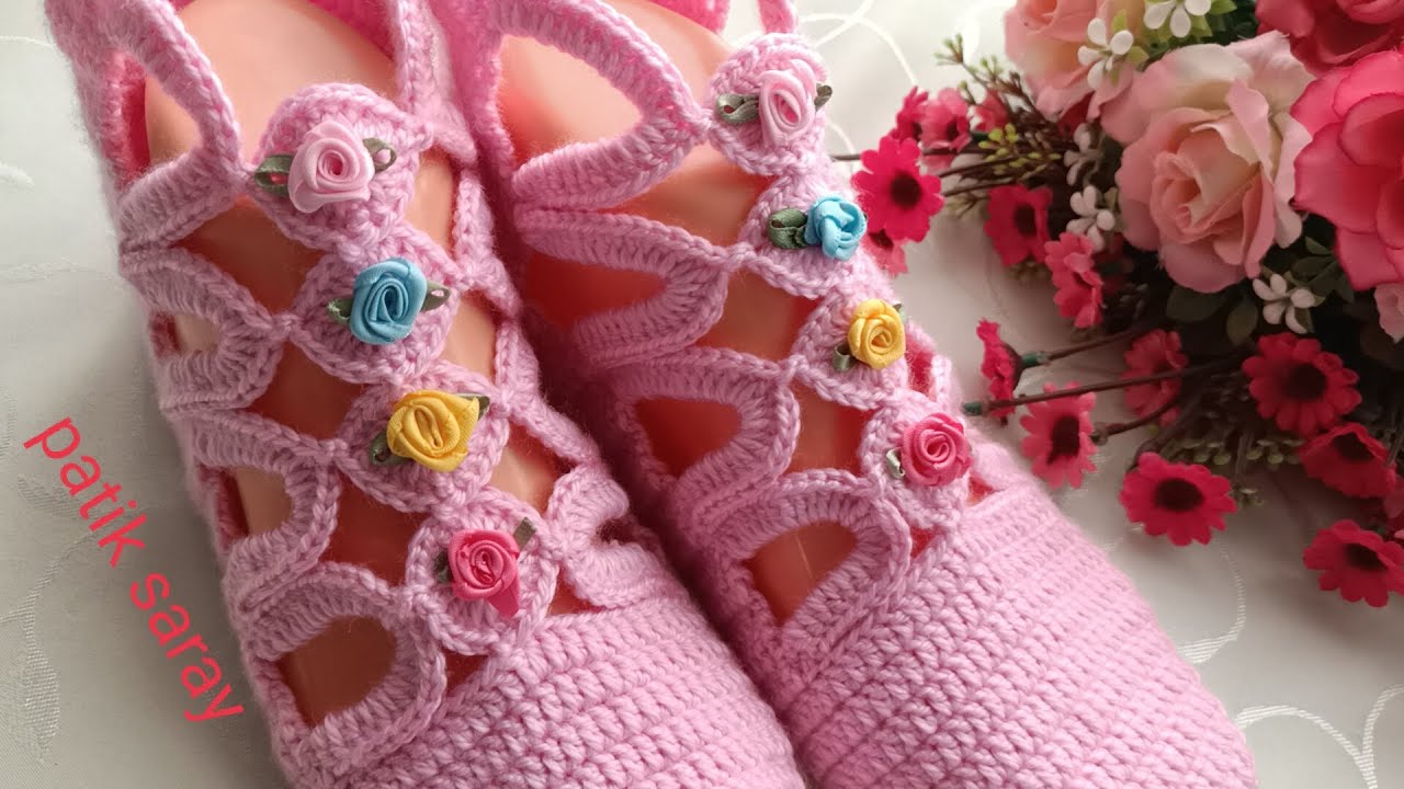 Şeker gibi tatlı tığ işi patik yapımı #patik #tığişi