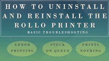 How to Uninstall the Wired Rollo Printer and Reinstall for Basic troubleshooting in Windows