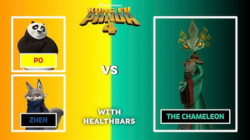 Po & Zhen Vs. The Chameleon: (Final Fight) - With Healthbars