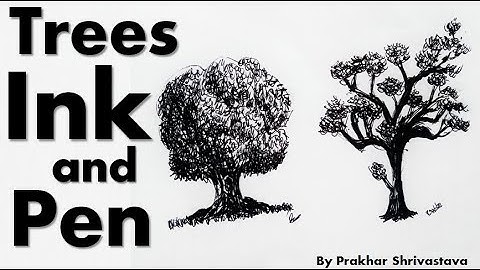 How to draw a tree with ink and pen | tree Sketch drawing | By Prakhar Shrivastava