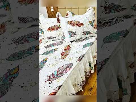 اجمل اطقم ملايات سرير كبير بكرانيش خامه العامريه من العروسه لتفصيل الملايات والمفروشات متاح شحن