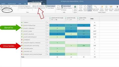 Code-Document Table in ATLAS.ti Windows