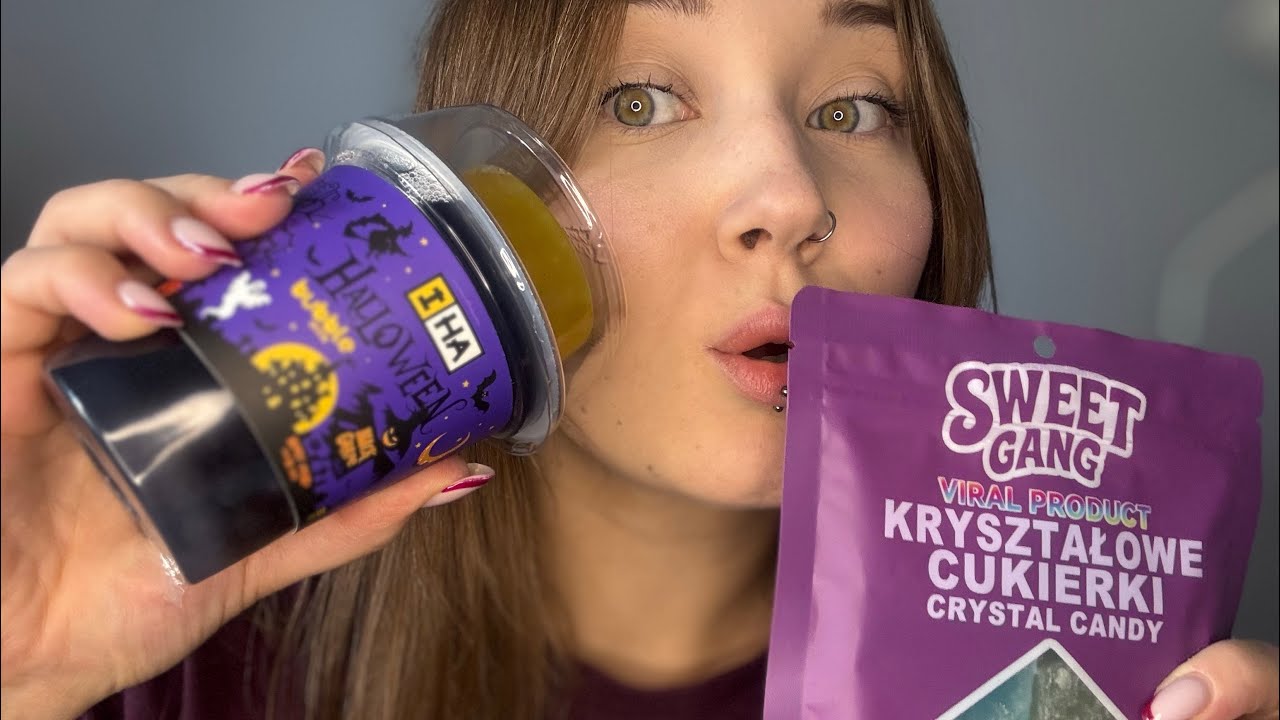 ASMR MUKBANG | Próbuję kryształowych cukierków 
