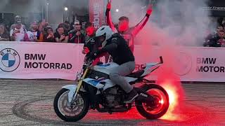 Show Stunt Et Drift Bmw S1000R Pneu Explosé 24H Motos Mans 2022