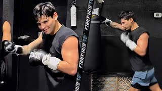 Ryan Garcia GRINS at KO RIGHT HAND made for Devin Haney in new workout video!