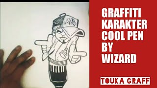 Cara Gambar Graffiti Karakter by wizard | TOUKA GRAFF