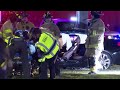 Driver arrested, passenger trapped inside vehicle after crashing out during high-speed chase on ...