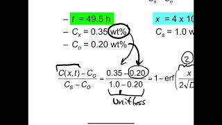 ENGR 170 / MSCI 201 Non-steady state diffusion example calculation