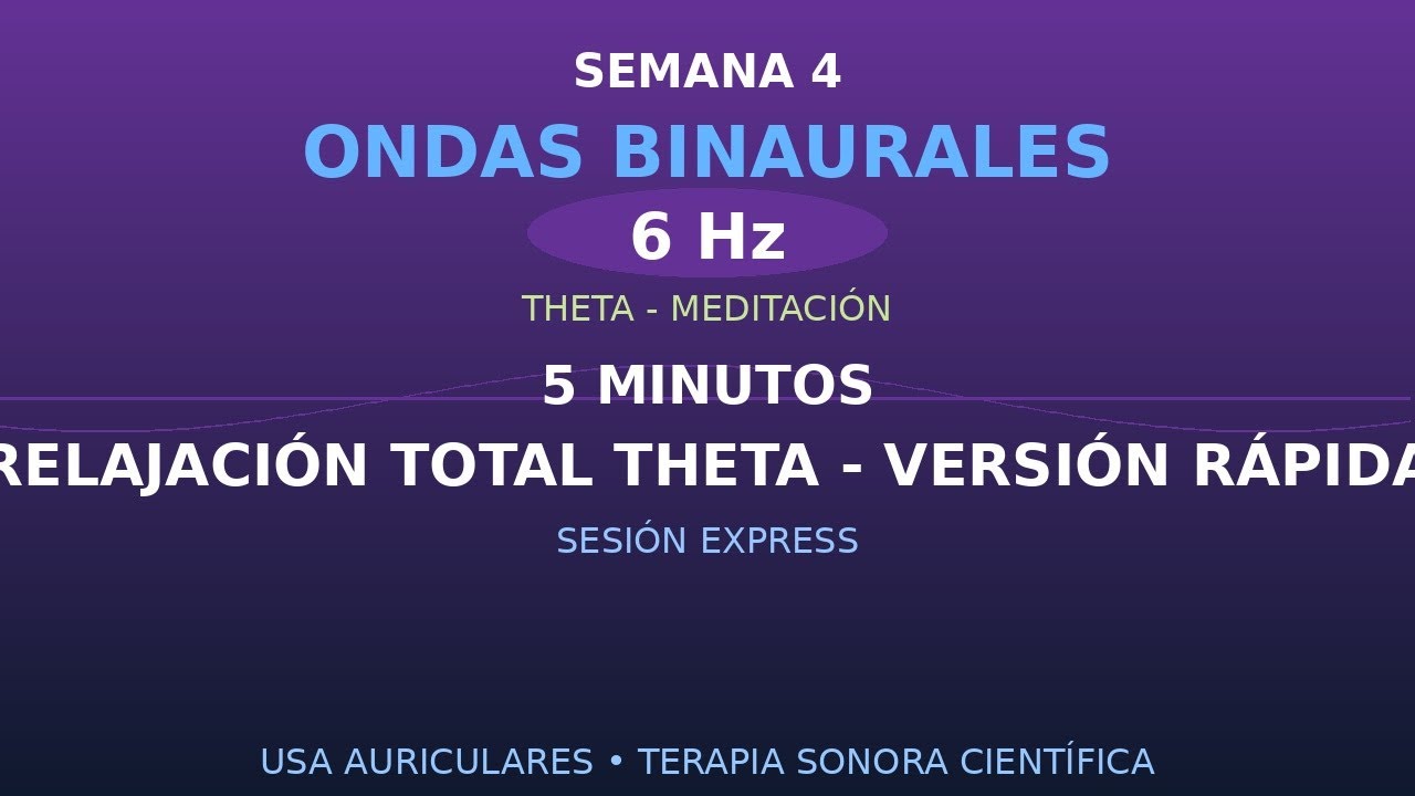 🔊 6Hz: Relajación Total Theta - Versión Rápida | Método Científico