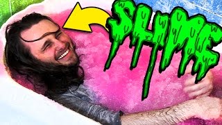 CANNON BALL! SLIME BATH CHALLENGE!