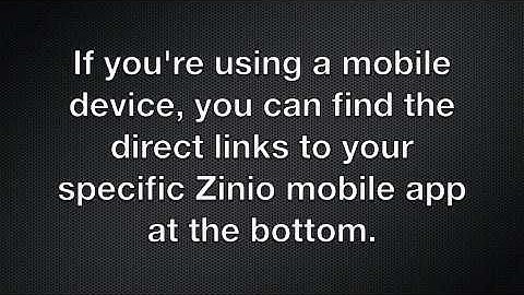 Zinio Tutorial