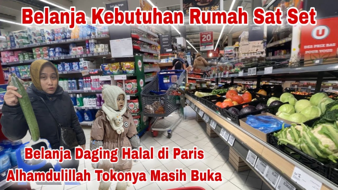 Belanja Kebutuhan Rumah Sat Set dan Belanja Daging Halal di Paris Alhamdulillah Tokonya Masih Buka